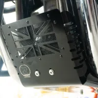 UK FLAG SS BASH PLATE ALL BLACK GT/INTERCEPTOR 650