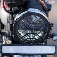 YEZDI SCRAMBLER HEAD LIGHT GRILL SS (BLACK)