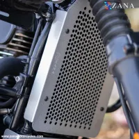 YEZDI SCRAMBLER RADIATOR GRILL HONEYCOMB ALUMINIUM SILVER