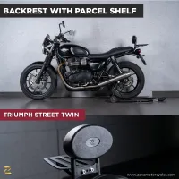 Back Rest With Parcel Shelf For Triumph Street Twin 900cc