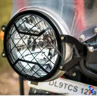 HEAD LIGHT GRILL TYPE-2 BLACK SS HIMALAYAN (2016-2022)