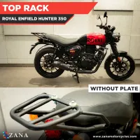 Top Rack Without Plate Compatible With Pillion Backrest For Royal Enfield Hunter 350