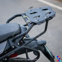 TOP RACK WITH NEW PLATE TYPE-1 COMPATIBLE WITH PILLION BACKREST TEXTURE MATT BLACK DOMINAR (2019-2021)