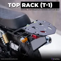 TOP RACK (T-1) WITH ALUMINIUM PLATE AND COMPATIBLE WITH PILLION BACKREST FOR GT & INTERCEPTOR 650