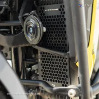 RADIATOR GUARD HONEYCOMB BLACK ALUMINIUM FOR V-STROM 250