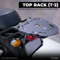 TOP RACK (T-2) WITH ALUMINIUM PLATE COMPATIBLE WITH PILLION BACKREST FOR GT& INTERCEPTOR 650