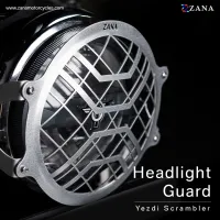 YEZDI SCRAMBLER HEAD LIGHT GRILL MS (SILVER)