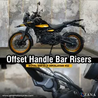 OFFSET HANDLE BAR RISER TEXTURE BLACK ALUMINIUM BILLET FOR HIMALAYAN 452