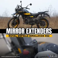 MIRROR EXTENDER TEXTURE BLACK ALUMINIUM FOR HIMALAYAN 452