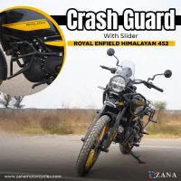 Crash Guard for Himalayan 450 (with Slider , Black Texture, Mild Steel) - Type-1