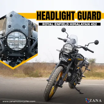 Head Light Guard for Himalayan 450 (Black Color - Stainless Steel) Type-1