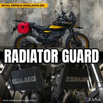 RADIATOR GUARD BLACK WITH HIMALAYAN LOGO FOR HIMALAYAN 452