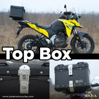 TOP BOX ALUMINIUM BLACK ( 45ltr ) R-FLAT FOR SUZUKI V-STROM 250