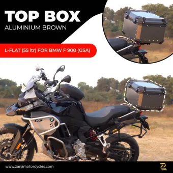 Top Box Aluminium (55ltr) L-Flat Brown for BMW F900 GS/GSA