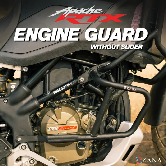 Lower Engine Guard  (Black) For TVS Apache RTX 300 (Coming Soon Pre-Booking Open Now )