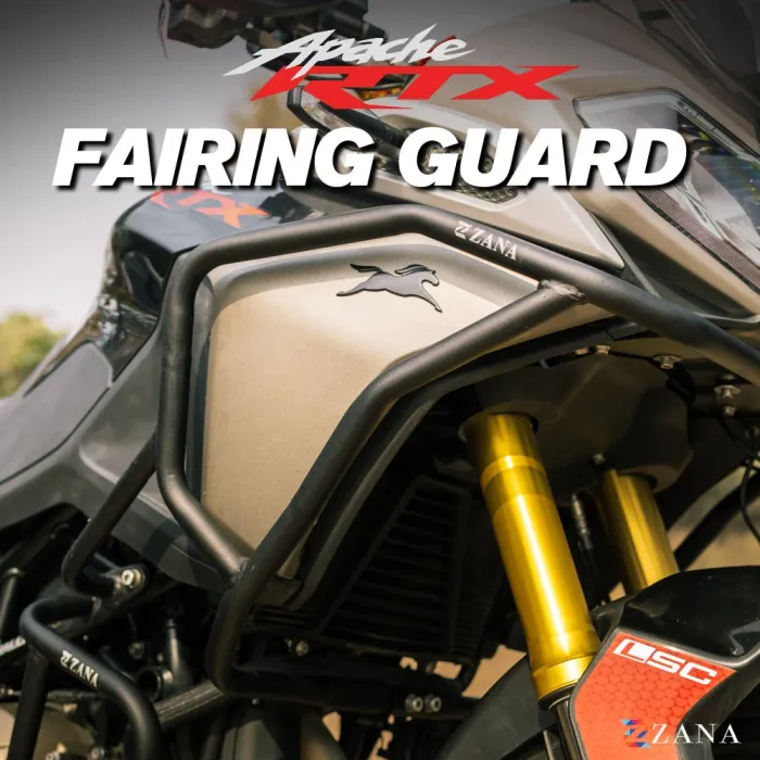 Upper Fairing Guard (Black ) For TVS Apache RTX 300 (Coming Soon Pre-Booking Open Now )
