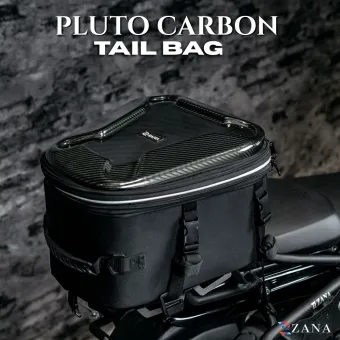 Universal Pluto carbon Hardshell Expandable Tail Bag (16L to 20L ) For TVS Apache RTX 300