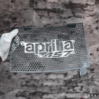 Radiator Guard For Aprilia Tuono 457 (Black with Aprilia 457 Logo)