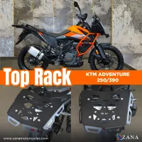 NEW TOP RACK WITH MS PLATE TEXTURE MATT BLACK  V -2 COMPATIBLE WITH GRAB RAIL KTM ADV 250/390 / 390 X