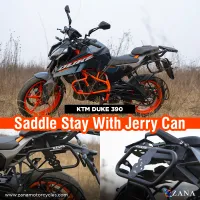 SADDLE STAY MS BLACK WITH JERRY CAN MOUNT FOR KTM DUKE 390/250/200/390 GEN 3