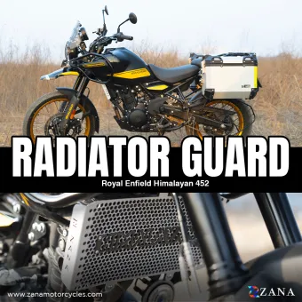 RADIATOR GUARD WITH LOGO  ALUMINIUM  SILVER  FOR HIMALAYAN 450