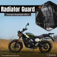 RADIATOR GUARD UK FLAG BLACK FOR TRIUMPH SCRAMBLER 400 X