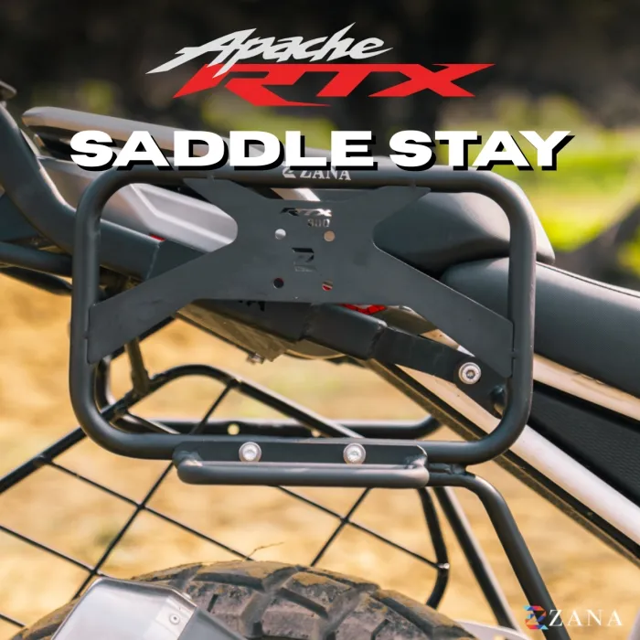 Roadster Saddle Stay With Jerry Can Mount For TVS Apache RTX 300 (Coming Soon Pre-Booking Open Now )