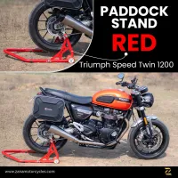 Universal Paddock Stand V-2 Red for Triumph Speed Twin 1200