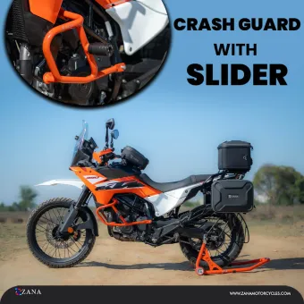 Engine Guard With Slider Orange For KTM ADV 390 2025