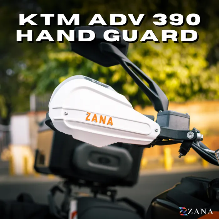 Hand Guard For KTM ADV 390 2025 (White with Orange Logo) (Coming Soon)