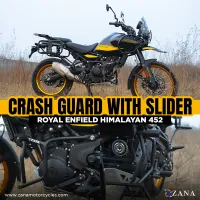 Crash Guard for Himalayan 450 (with Slider , Black Texture, Mild Steel) - Type-2