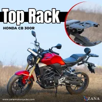 TOP RACK WITH PLATE V2 COMPATIBLE WITH PILLION BACKREST FOR HONDA  CB 300 R  BS4/BS6