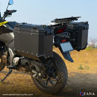 Panniers( 36 LTR )Aluminium L-Flat Black With Frame For Himalayan 450