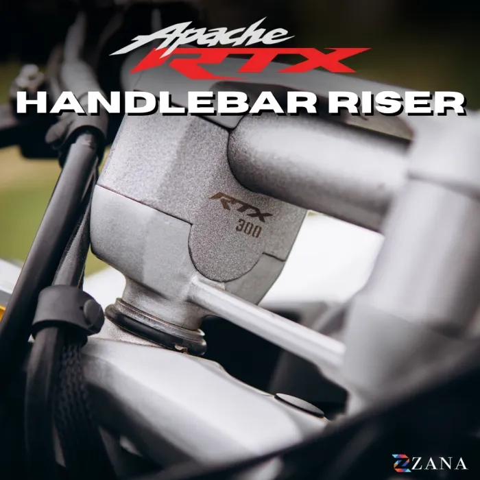 Vertical Handlebar Riser  For TVS Apache RTX 300 (Silver)