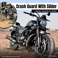 Crash Guard With Slider for Harley Davidson X440 - Black