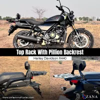 Top Rack with Plate and Pillion Backrest for Harley Davidson X440