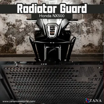 Radiator Guard for Honda NX500 (Honeycomb) - Black