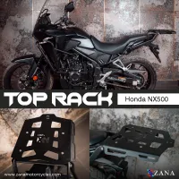 Top rack with Plate For Honda NX500 (MILD STEEL, BLACK)