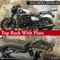 Top rack with plate black For Shotgun 650 (Coming Soon)