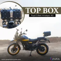 TOP BOX ALUMINIUM BLACK ( 22ltr ) L-FLAT FOR  HIMALAYAN 452