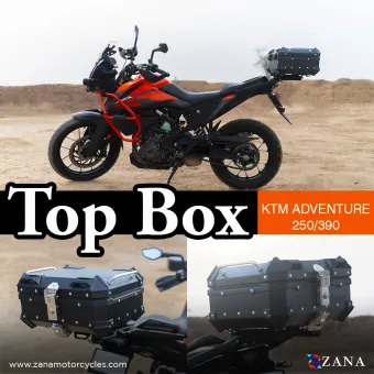 TOP BOX ALUMINIUM BLACK ( 22ltr ) L-FLAT FOR  KTM ADV 250/390/390 X