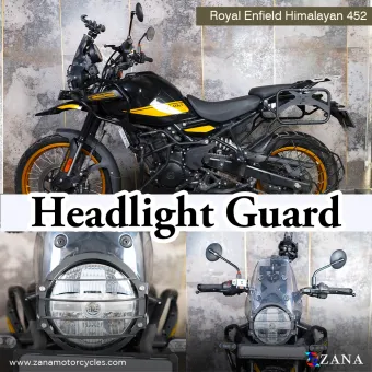 Head Light Guard for Himalayan 450 (Black Color - Stainless Steel) Type-3