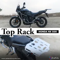 Top rack with Plate For Honda NX500 (Aluminum, Silver)