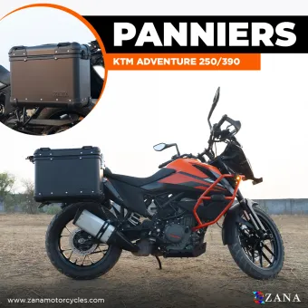 Panniers( 36 LTR )Aluminium R-Flat Black With Frame For KTM ADV 250/390