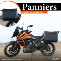 Panniers( 36 LTR ) Aluminium L-Flat Black With Frame For KTM ADV 250/390