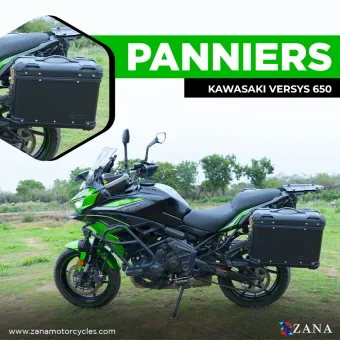 Panniers( 36 LTR ) Aluminium R-Flat Black With Frame For Kawasaki Versys 650 (Coming Soon)