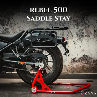 Roadster Saddle Stay With Jerry Can Mount Black For Honda Rebel 500