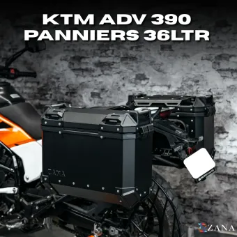 Panniers (36Ltr) Aluminum L-Flat Black With Frame For KTM ADV 390 2025