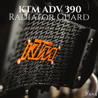 Radiator Guard with KTM  Logo Orange For KTM Adv 390 2025 (Black SS 304  )