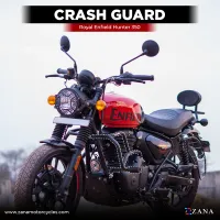 CRASH GUARD  WITH SLIDER BLACK  MS FOR ROYAL ENFIELD HUNTER 350